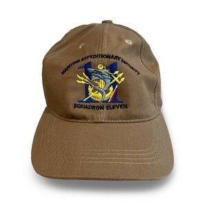 Maritime Expeditionary Security Squadron Eleven MSRON 11 baseball hat cap beige